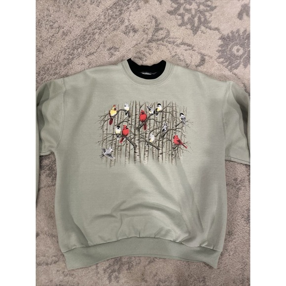 Vintage Other - Vintage‎ National Wildlife Federation XL sweatshirt Birds In Trees